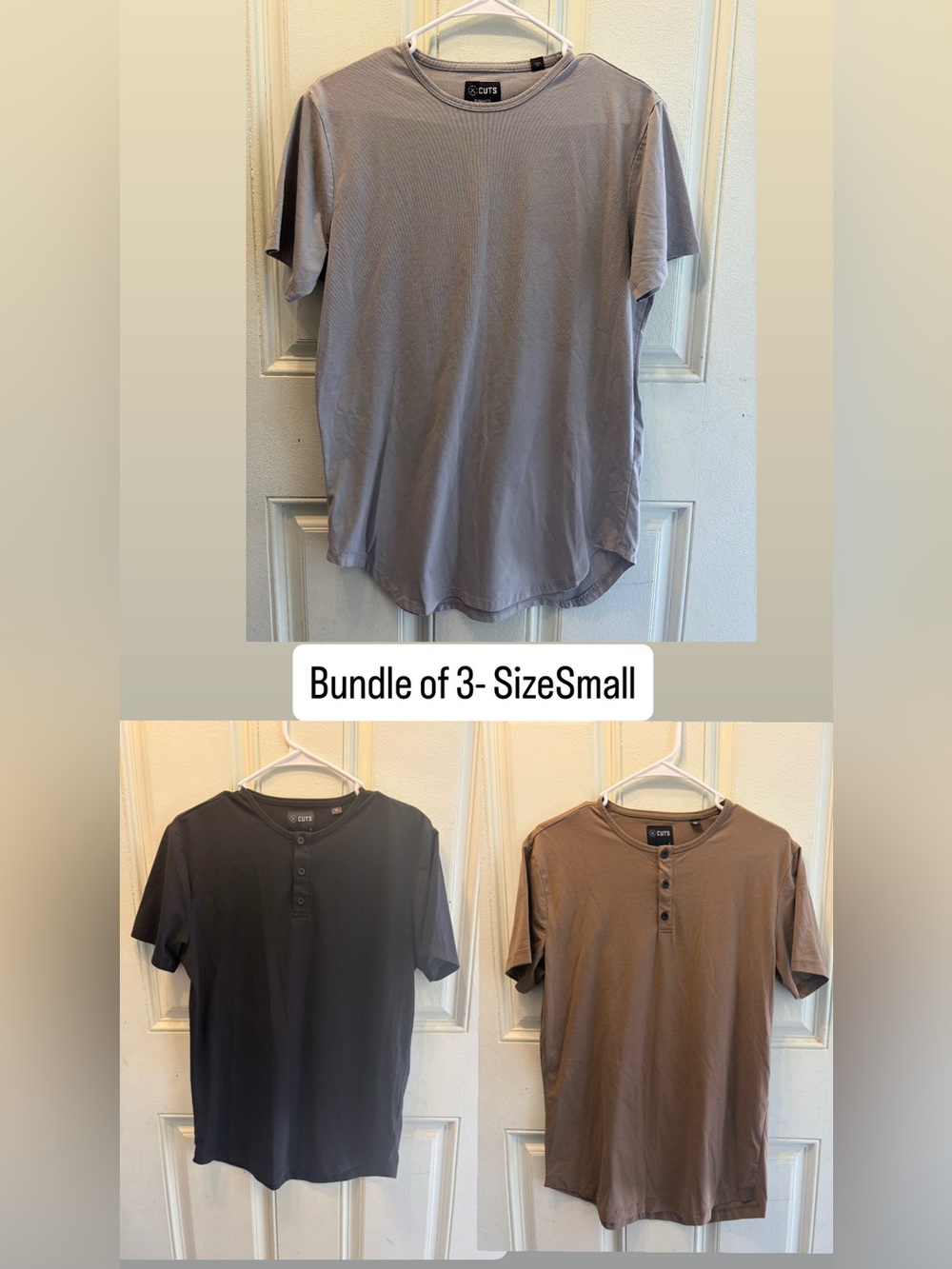 Bundle of 3 CUTS shirts size SMALL EUC